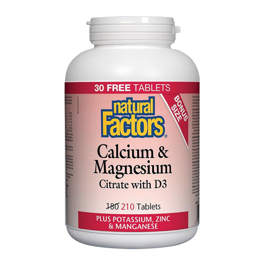 Calcium & Magnesium Citrate with D3 Plus Potassium, Zinc & Manganese 210 Tabs