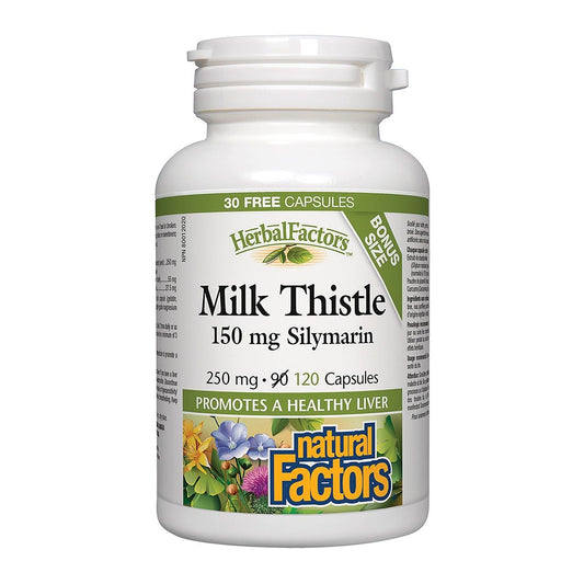 Milk Thistle 150 mg Silymarin, HerbalFactors® 120 Caps