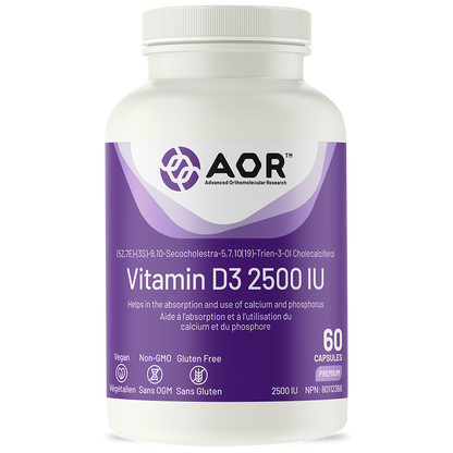 Vitamin D3 2500 IU 60 Capsules