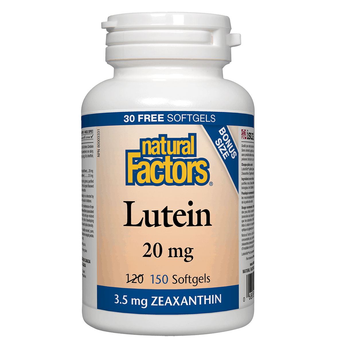 Lutein 20mg 150 Softgels