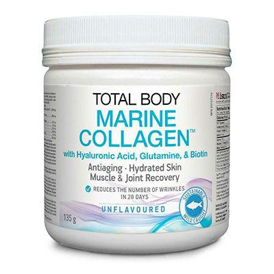 Total Body Marine Collagen with Hyaluronic Acid, Glutamine & Biotin, Unflavoured 135g Powder